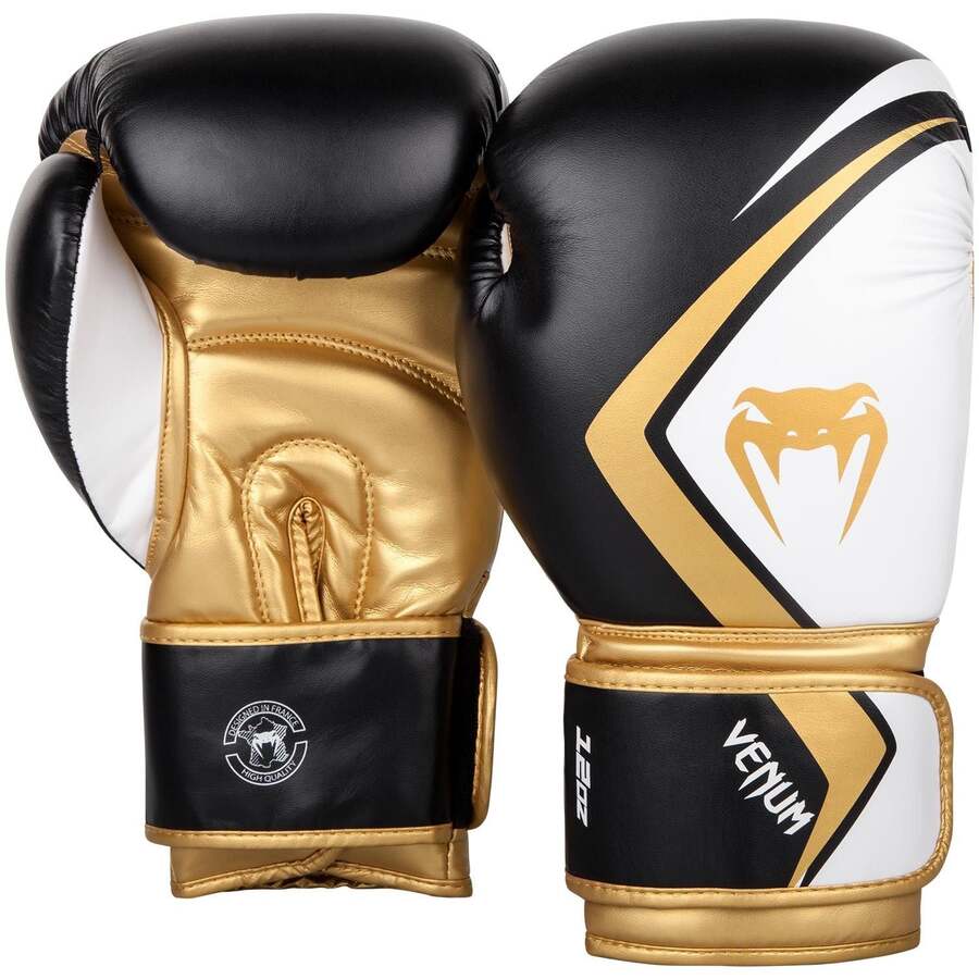 Guantes Boxeo Venum Contender 2.0 - Negro/Dorado-Blanco